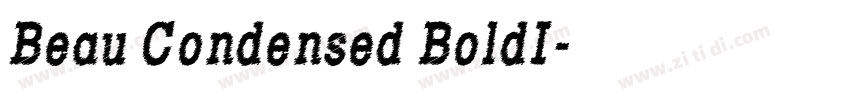 Beau Condensed BoldI字体转换